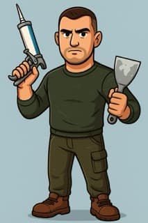Geïllustreerd portret van Sergiu